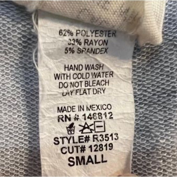 Gray marbled cold shoulder sweatshirt size small - Picture 4 of 5